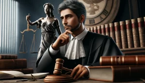 La Ética Judicial: Virtudes, Principios y Desafíos en la Administración de Justicia DALL·E 2024 05 29 18.43.02 A Realistic And Detailed Image Representing The Themes Of Judicial Ethics Virtues And Challenges In The Administration Of Justice. The Image Should 300x171