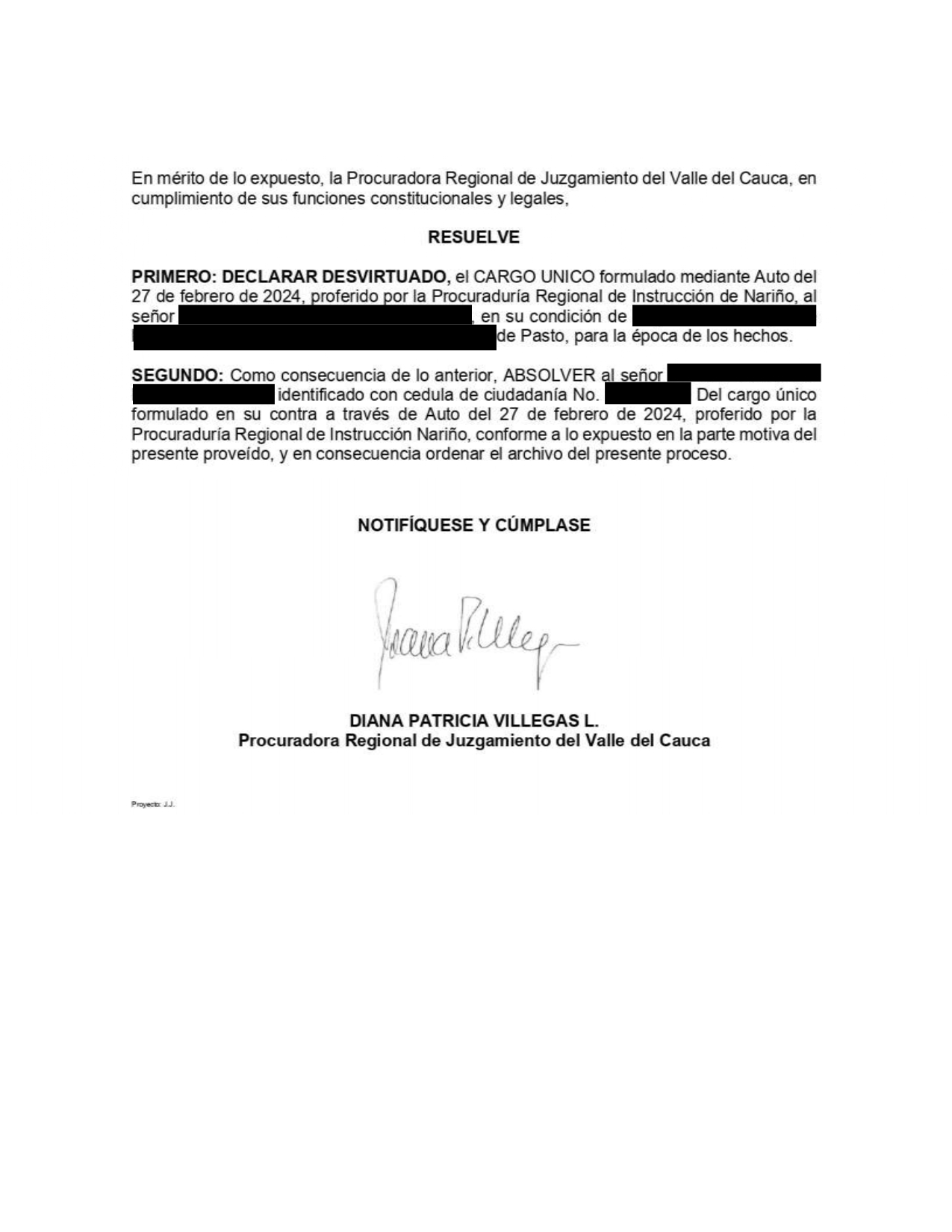 GMV Abogados logra importante absolución en caso disciplinario Doc33 Page 0001